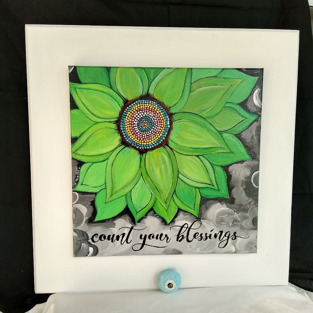 Hand painted art sign